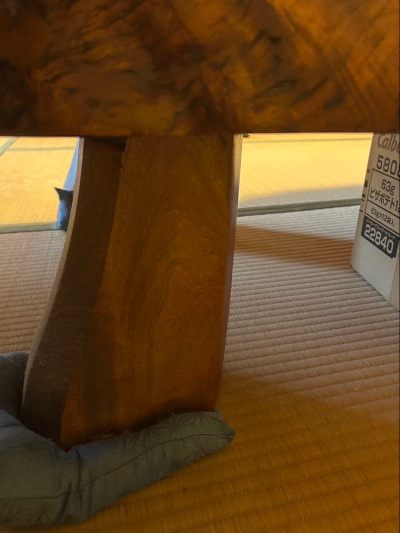 ち*ー様 【O-1288】一枚板 座卓 机 テーブル 昭和レトロ アンティーク