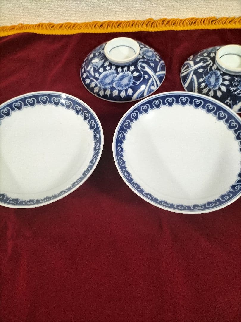 三川内焼 平戸祐祥３皿セット蓋付き　最終値下げ