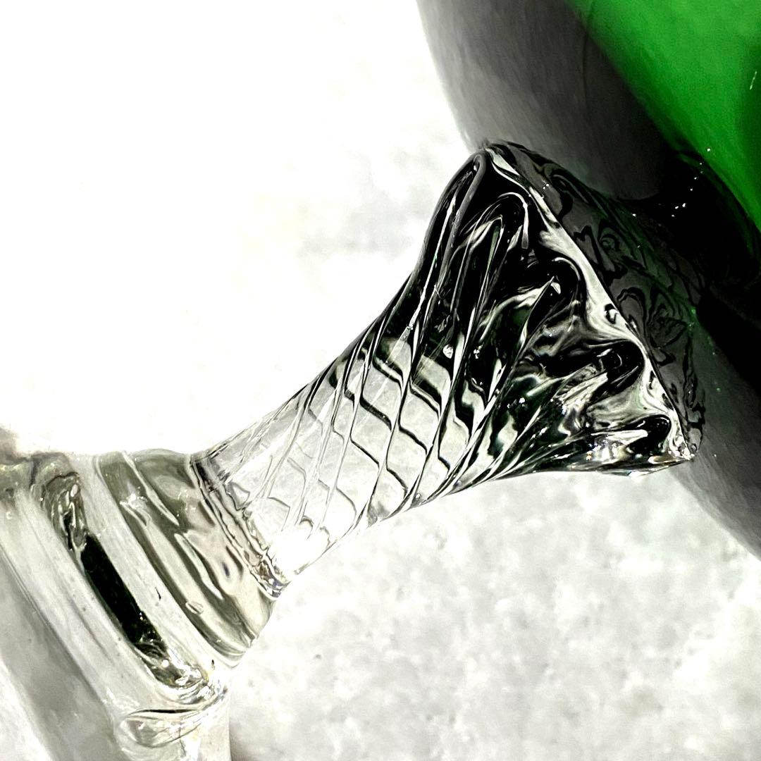 魔女の薬瓶　ヴィンテージ・エンポリベルデガラス　ボンボニエール・キャンディポット