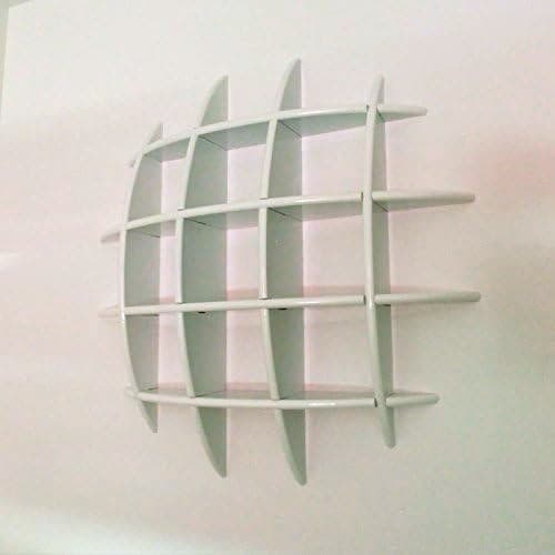 ウォールシェルフ（4段）円形　木製　ホワイト