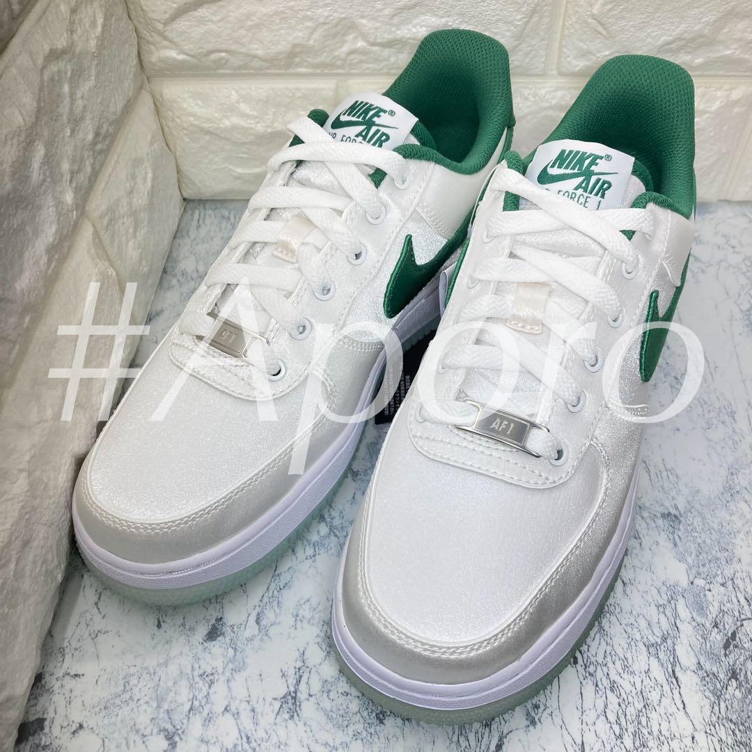 NIKE ナイキ AIR FORCE 1 エアフォース1 サテン グリーン 白