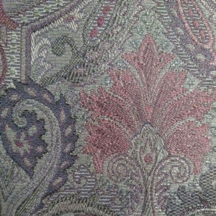 【匿名配送】ドレープカーテン：ルシェ/ペイズリー柄（レッド）ブラウン系　新品