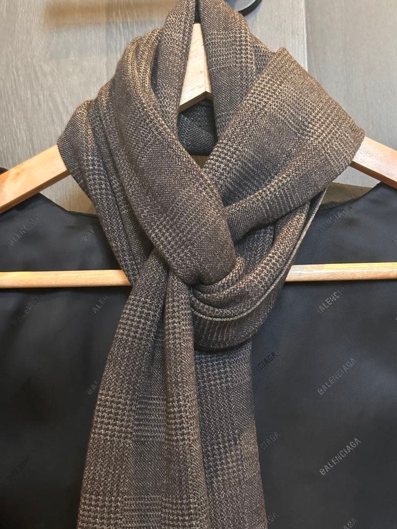 brioni 新品未使用 マフラー ストール ウール シルク