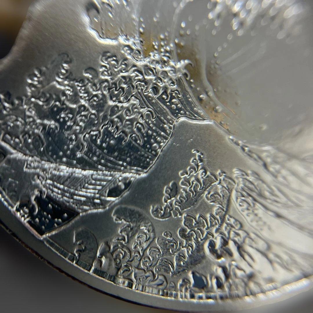 【純銀】HOKUSAI “THE GREAT WAVE” フィジー　銀貨1ドル