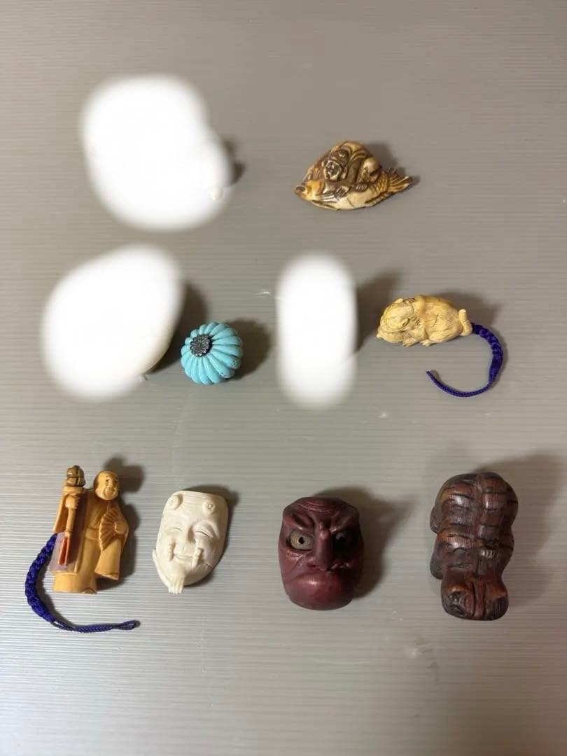 2737 時代提げ物 根付 合計10点　天然素材　時代物