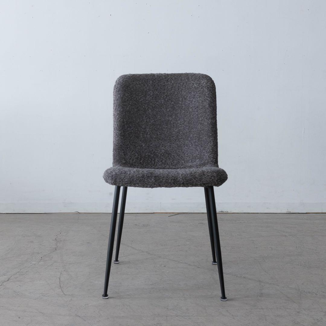 ダークグレー　ファブリックダイニングチェア