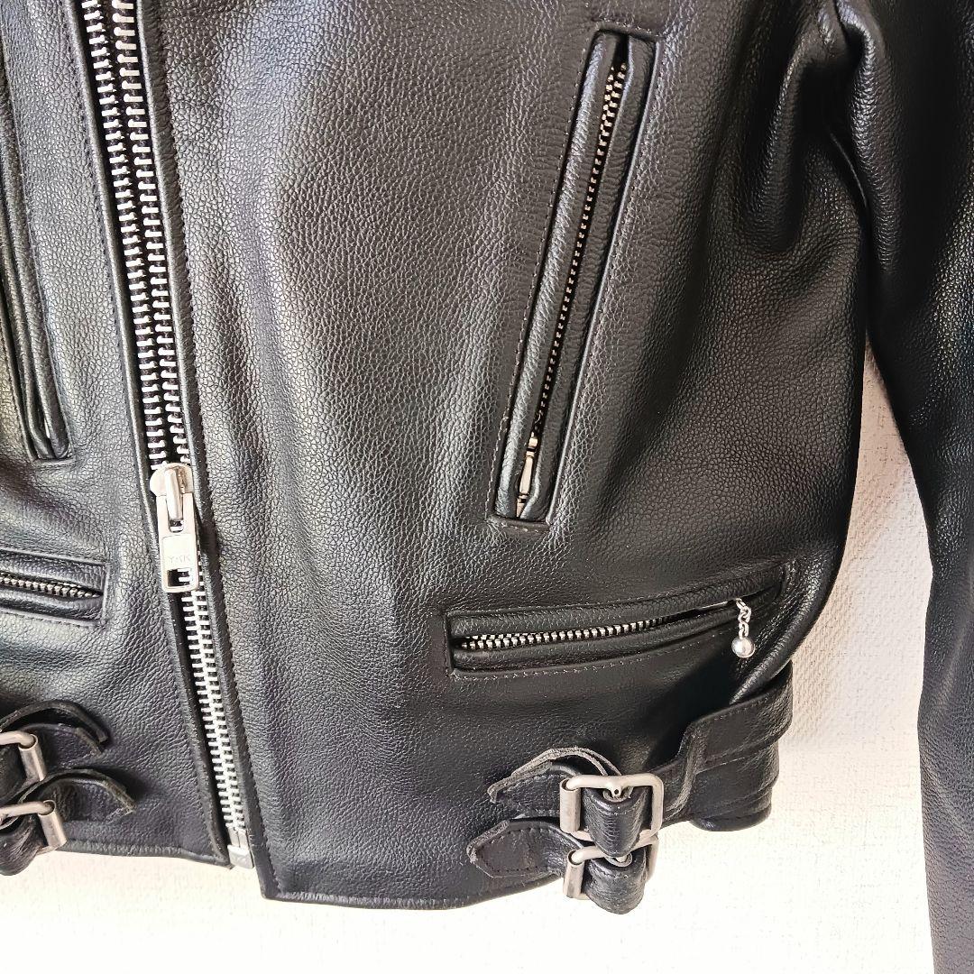 HELL CAT PUNKS ダブルライダースジャケット　牛革　ブラック　y2k