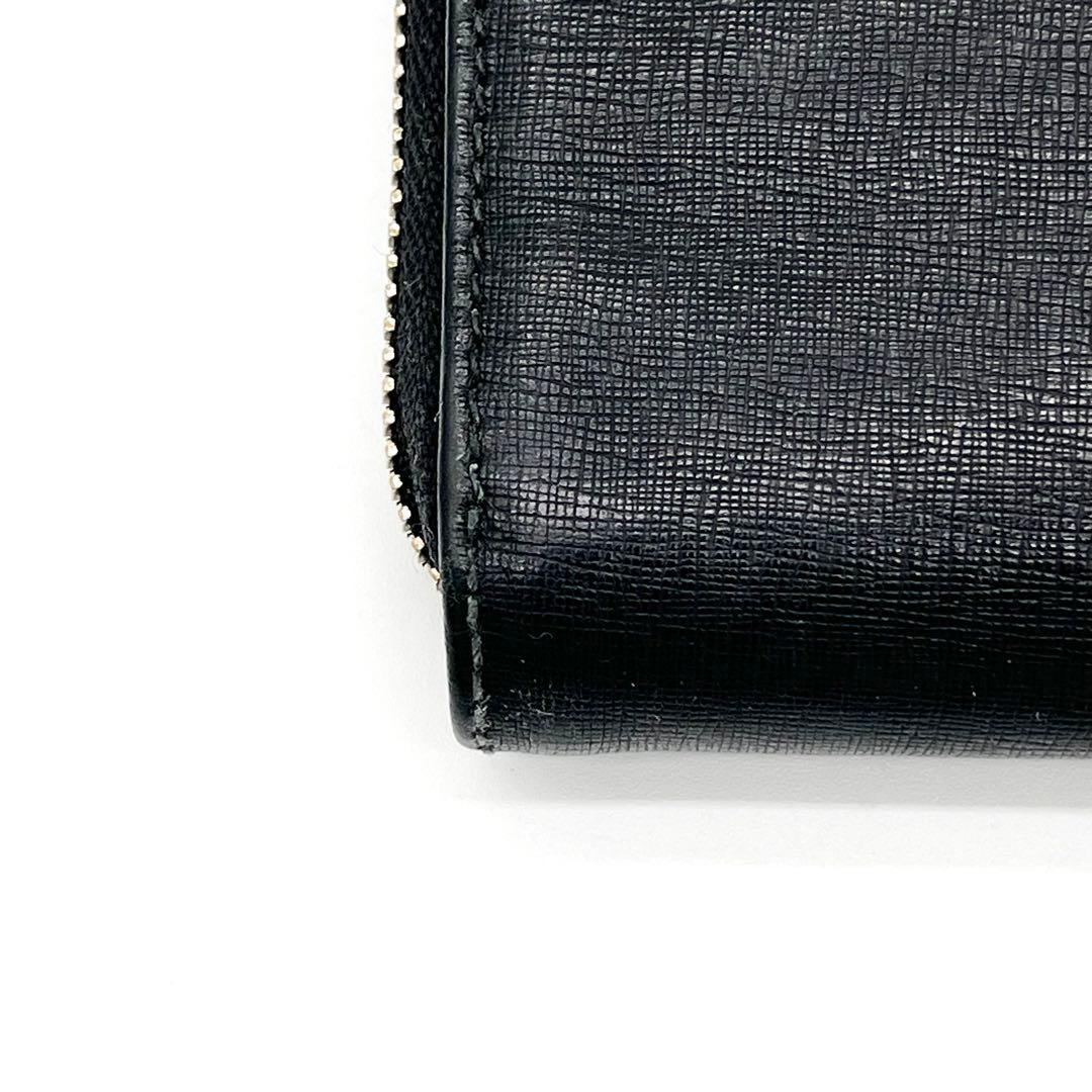 【美品】バレンシアガ　ラウンドファスナー　レザー　本革　　ブラック