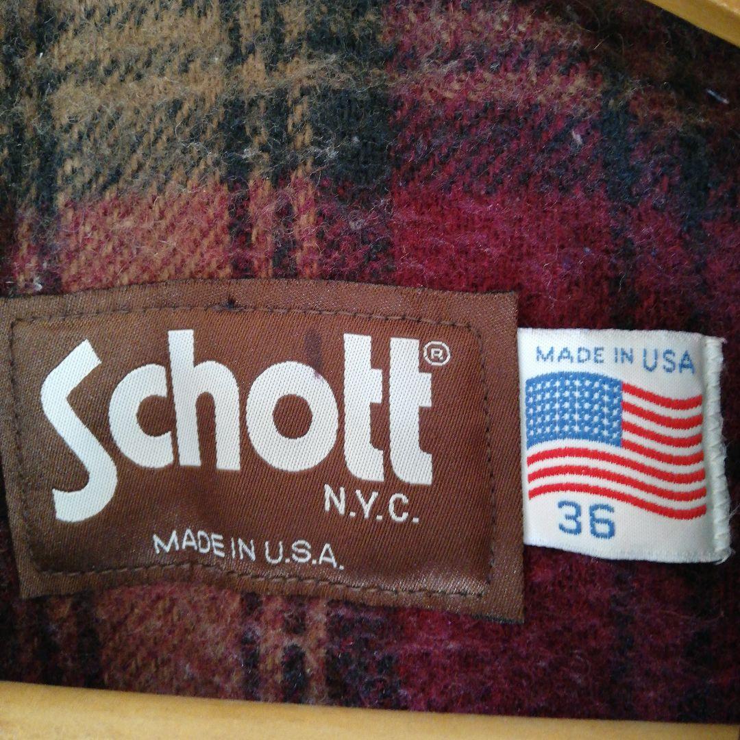 Schott 681ブラウン36  ライダースJK