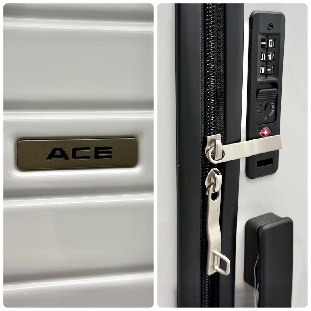 美品 タグ付き ACE キャリーケース スーツケース 51L 白