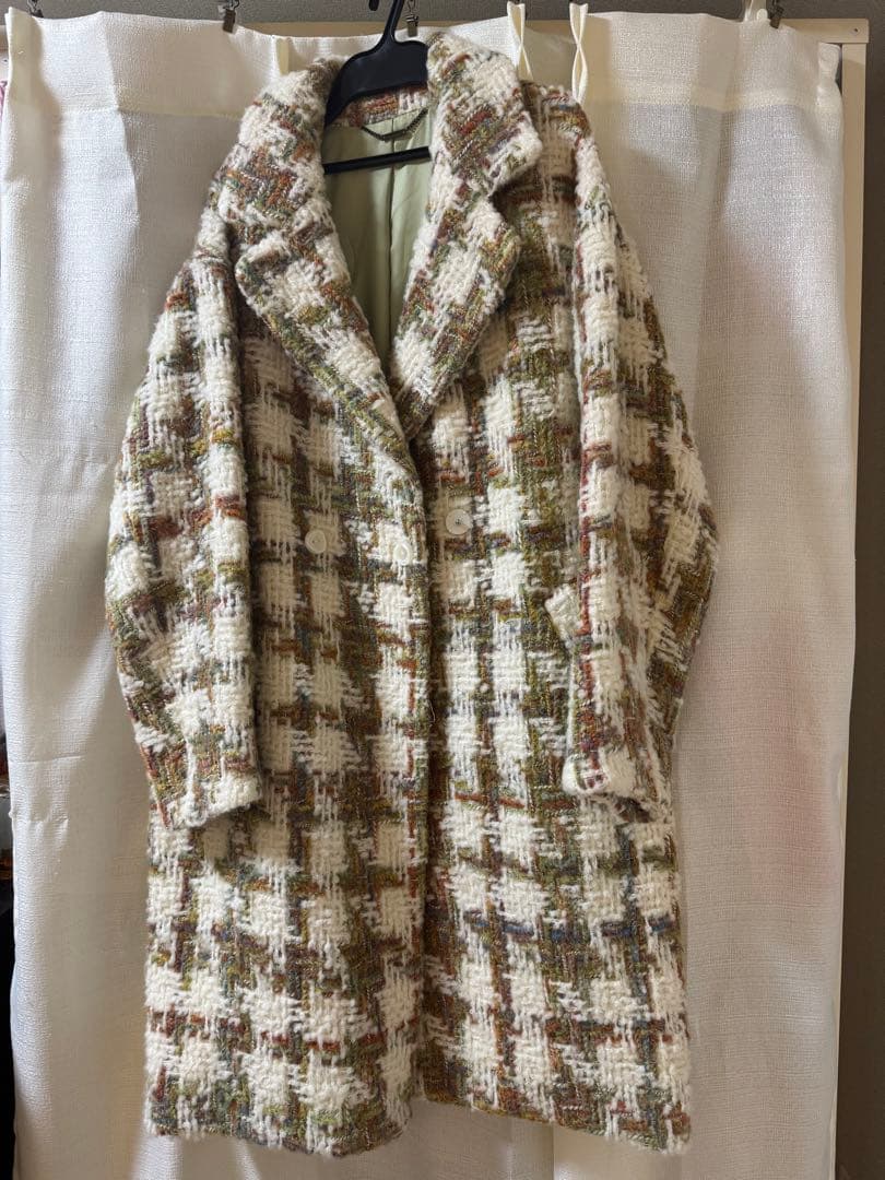 【川口春奈さん着用】Lily Brown リリーブラウン　ウールロングコート 白