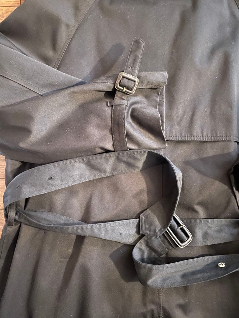 LAUREN RALPH LAUREN ダブルブレストブラックトレンチコート