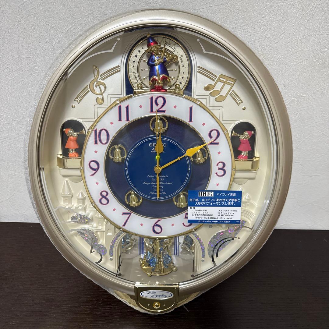 【未使用】SEIKO からくり時計 ウェーブシンフォニー 電波時計 RE555S