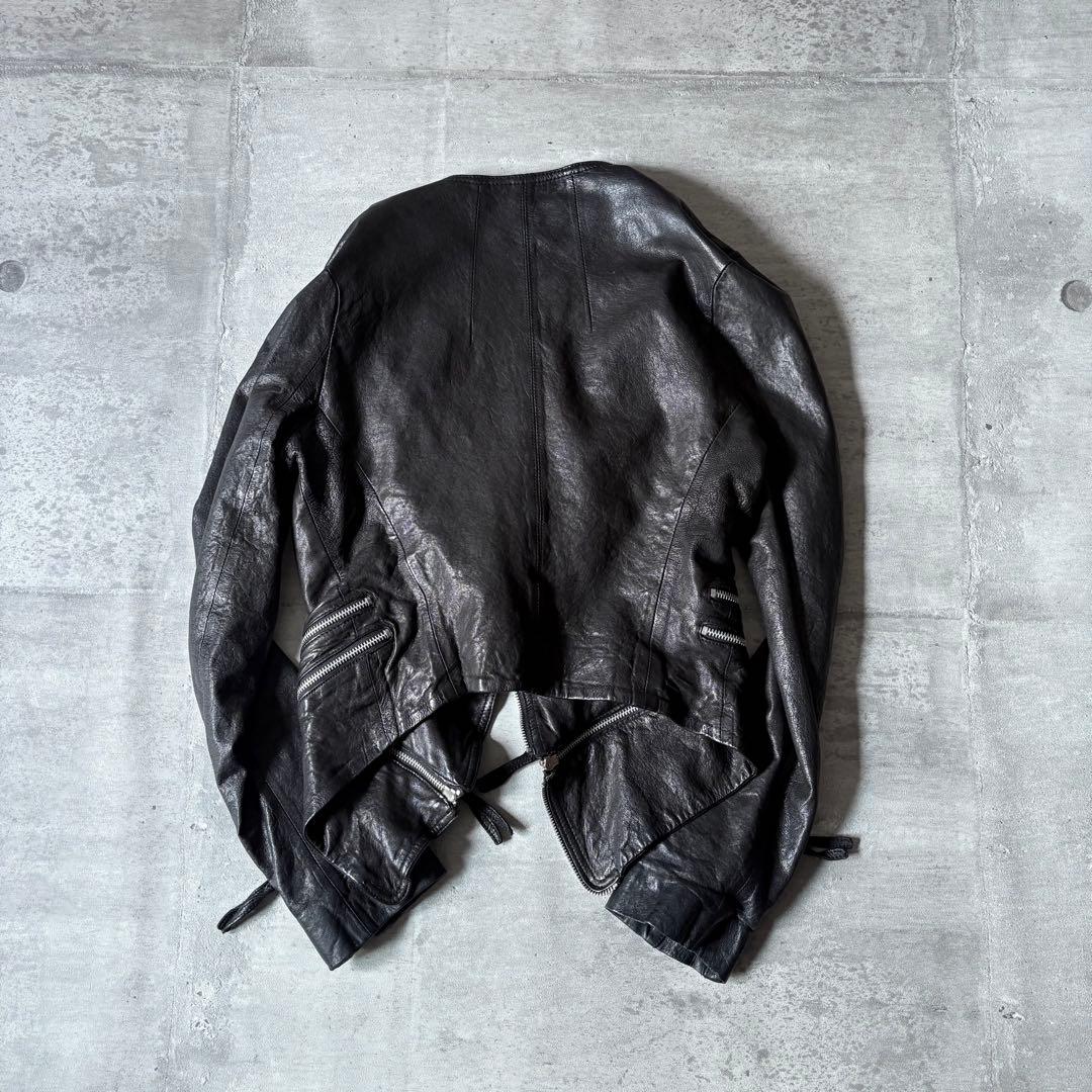 ジャケット・アウター 2000's draped leather jacket gimmick y2k