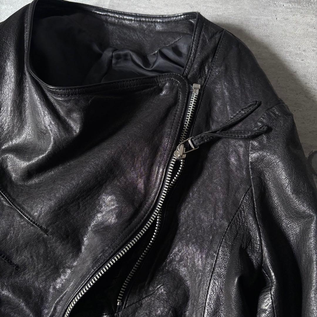 ジャケット・アウター 2000's draped leather jacket gimmick y2k