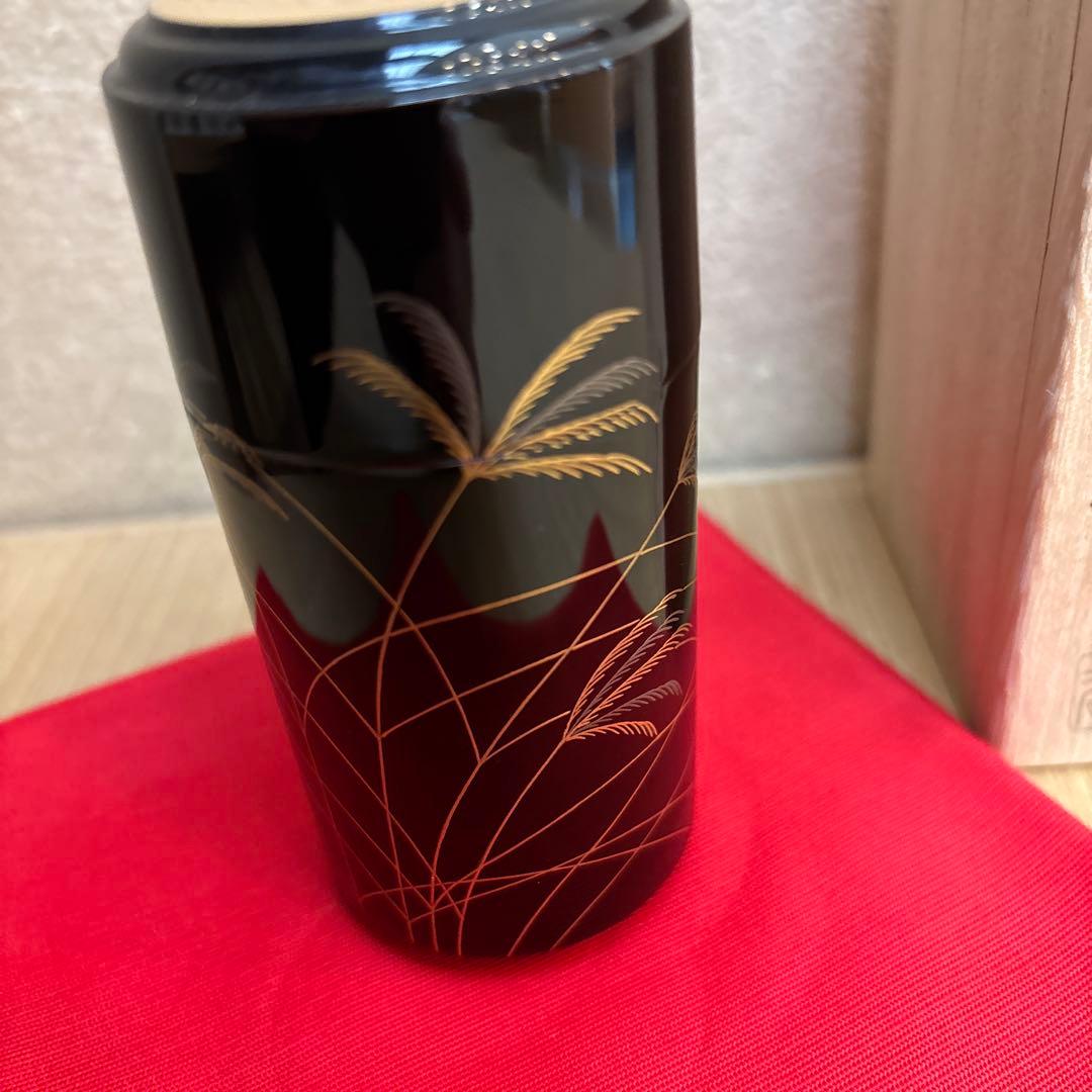 茶道具　煙草入　月秋草蒔絵　重光作