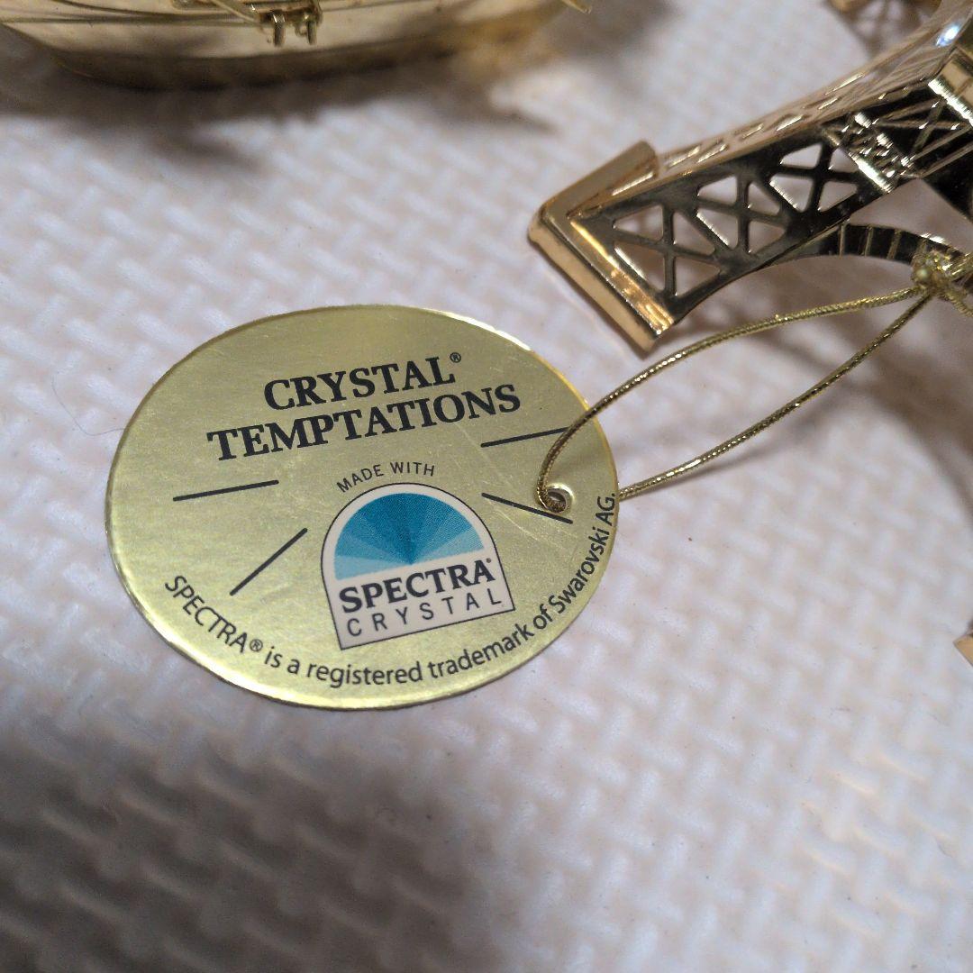 スワロフスキー　合金製　ゴールドコート　クリスタルテンプテーション　4点