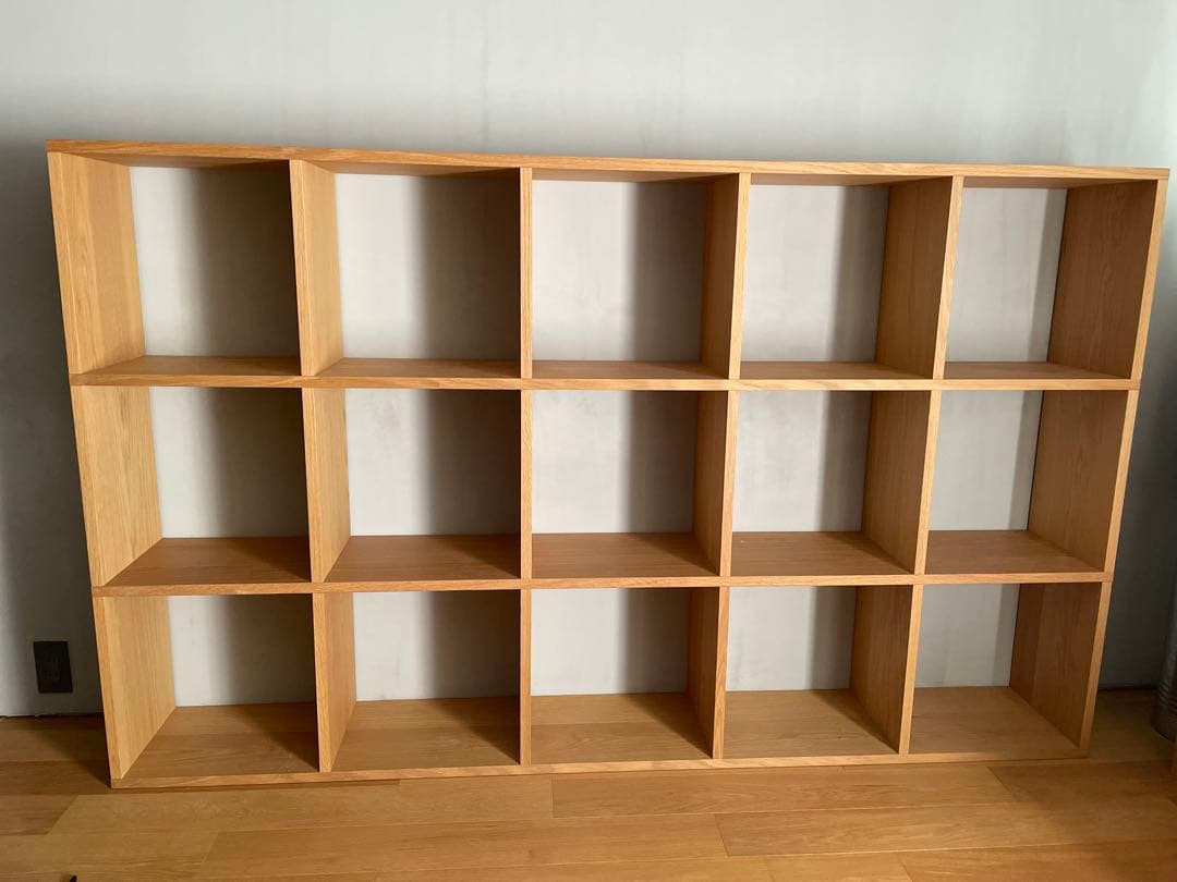 専用です‼️MUJI 無印良品　スタッキングシェルフセット・5段3列・オーク材