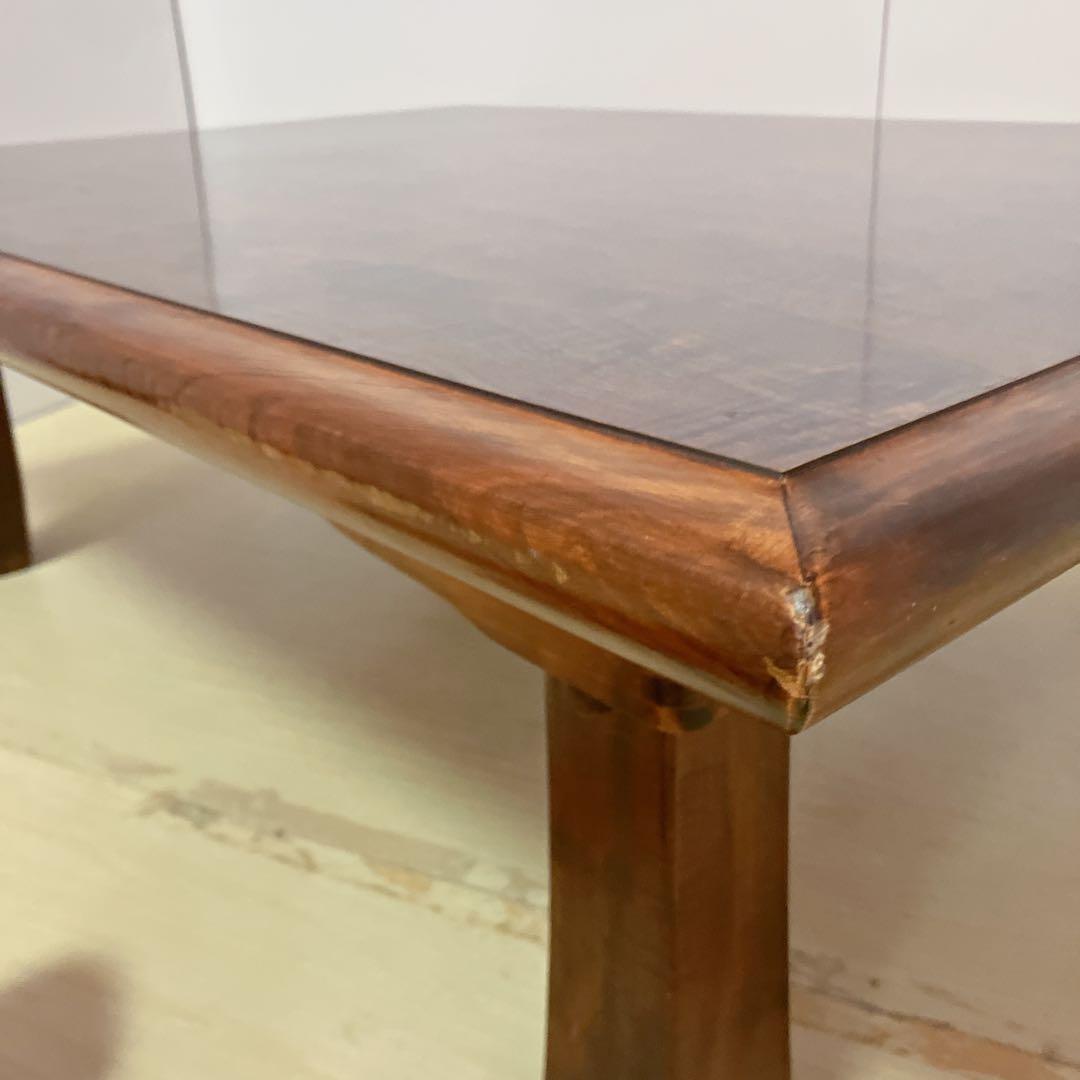 木目調　折りたたみ脚　ダイニングテーブル　ローテーブル　センターテーブル