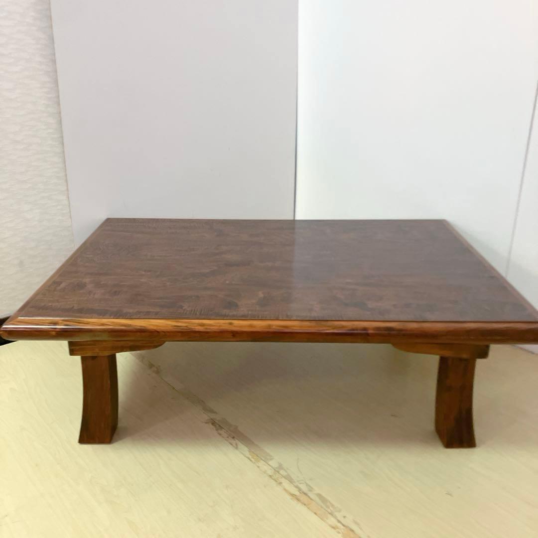 木目調　折りたたみ脚　ダイニングテーブル　ローテーブル　センターテーブル