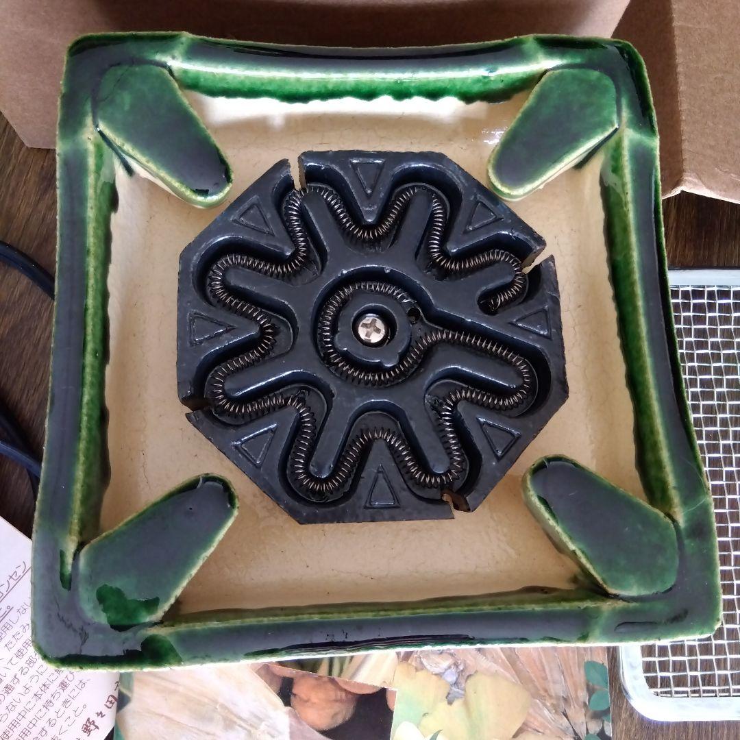 織部焼コンロ野々田商店未使用箱付きレア11000円に