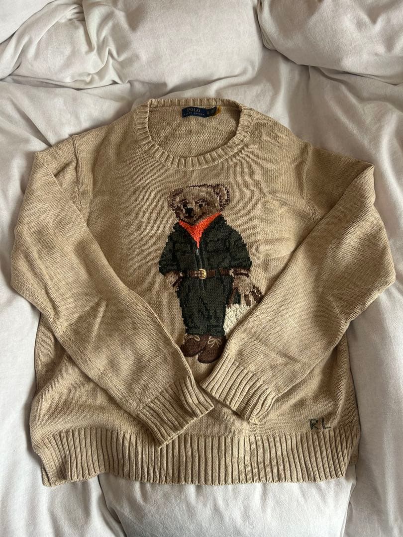 POLO RALPH LAUREN クマ刺繍 長袖セーター XL