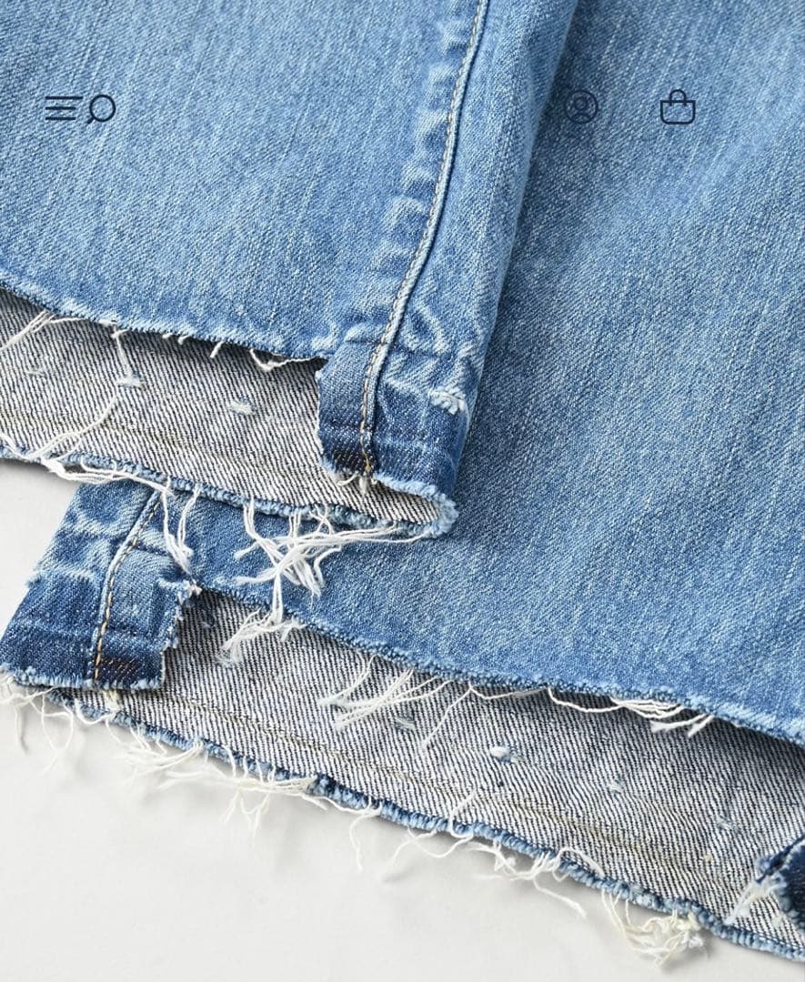 45R ライ麦デニムのクロスビー5遖加エ（アネモネ刺繍）　¥134,200