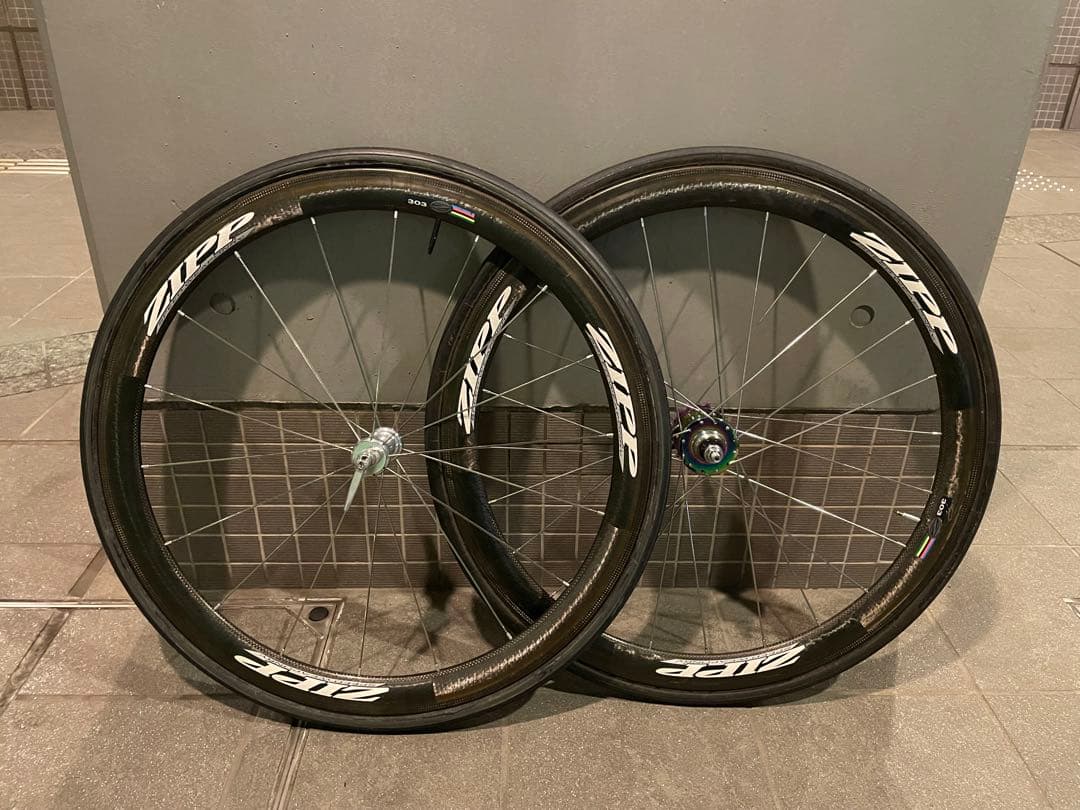 zipp 303 ピストバイク チューブラー ホイール　前後セット 送料込み