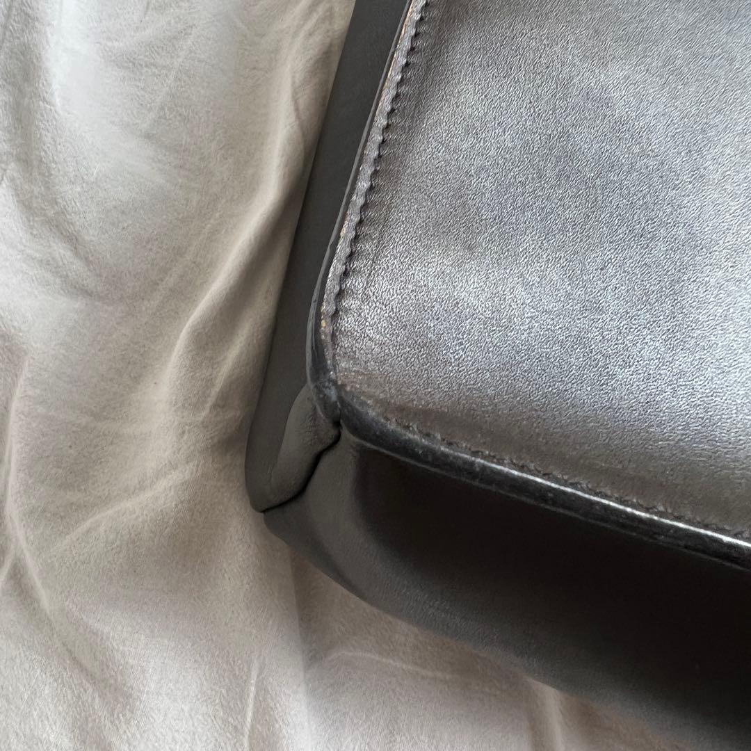 バッグ PRADA leather messenger bag dark brown