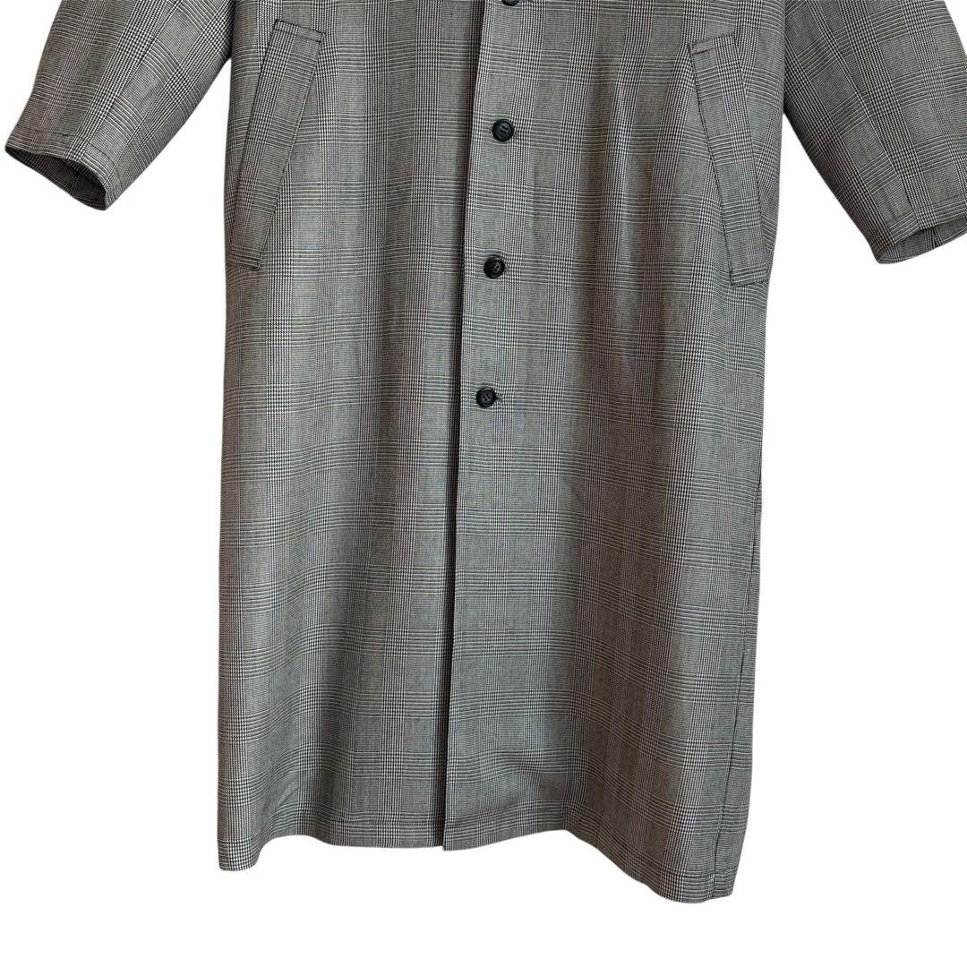 イッセイミヤケ 日本製 グレンチェック ロングコート 9号 テーラード Iライン