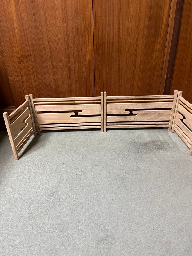 煎茶道具　風炉先屏風　煎茶屏風　ヴィンテージ　結界　和風インテリア　木製屏風