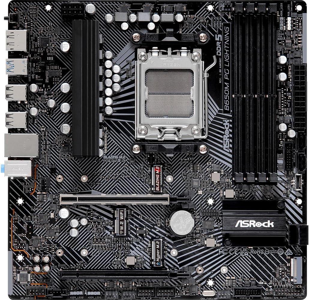 ASRock B650M PG Lightning AM5マザーボード 新品同様