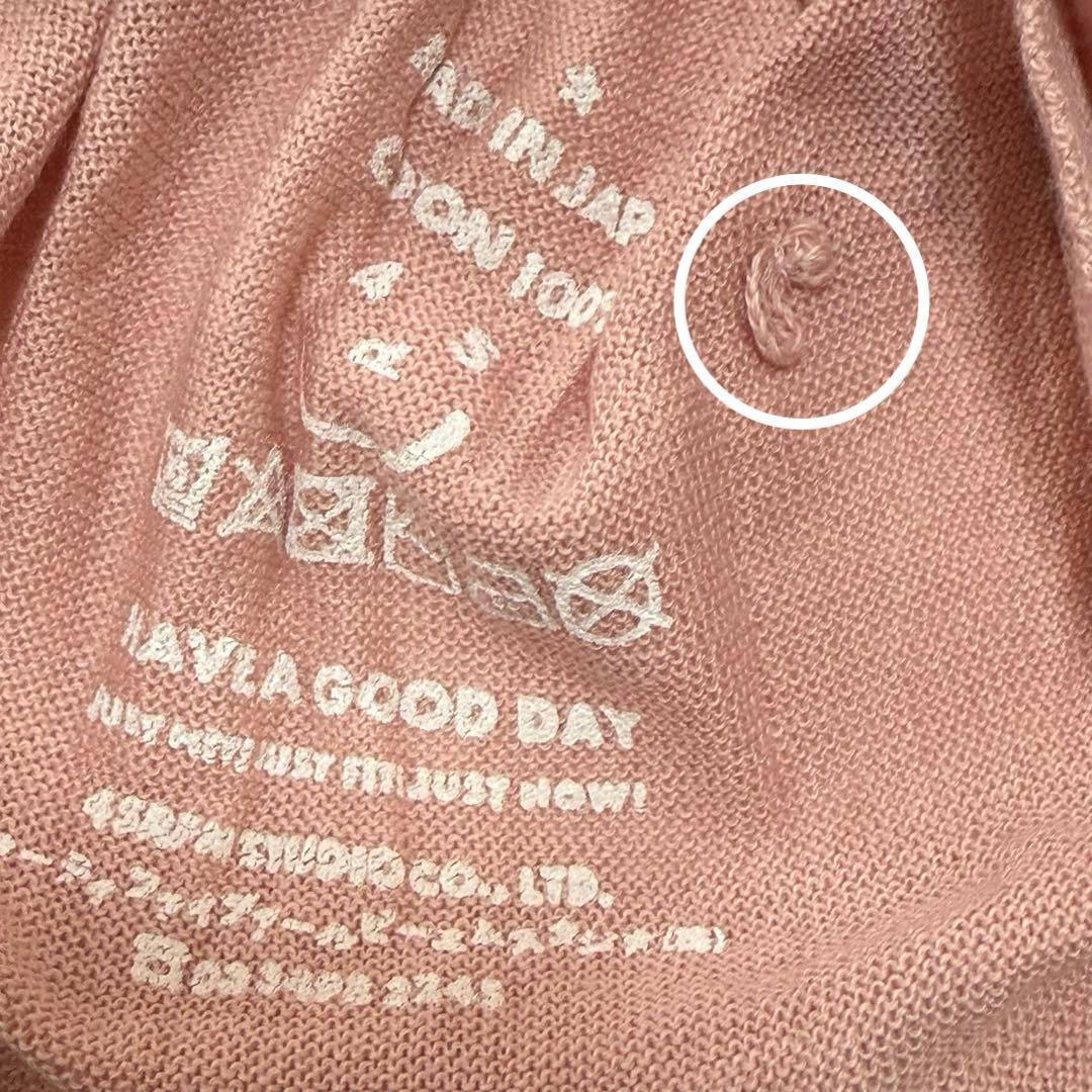 45R✨近年 ホール超ガーゼの45色908タートル ニット R刺繍 ピンク