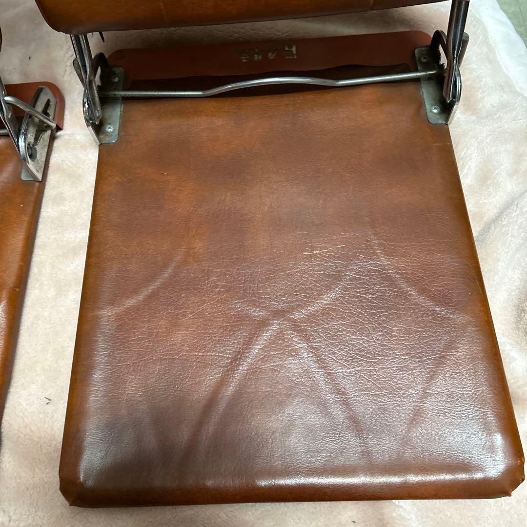 ③ 座椅子 椅子 折りたたみ 3段階 昭和 昭和レトロ 当時もの 2個セット