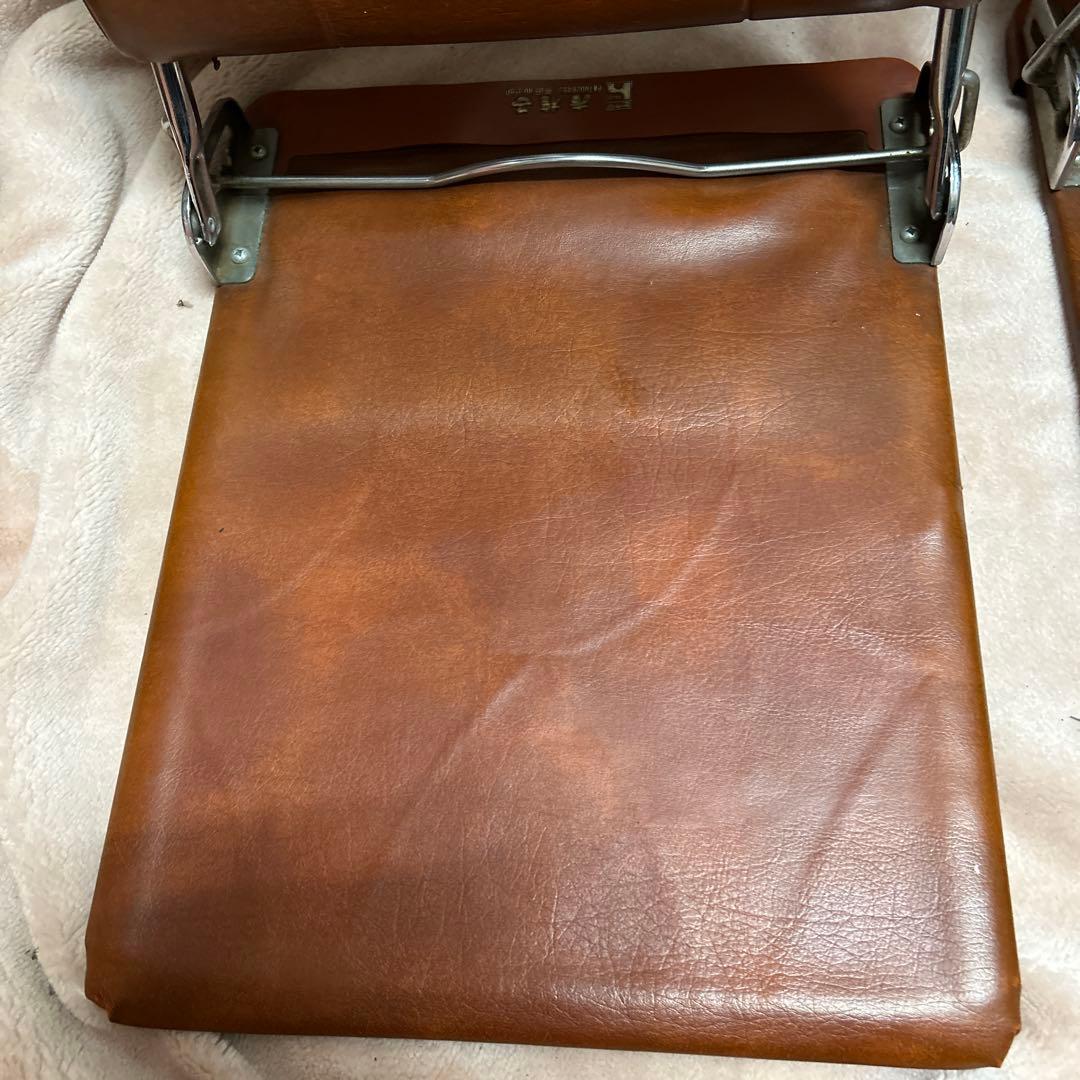 ③ 座椅子 椅子 折りたたみ 3段階 昭和 昭和レトロ 当時もの 2個セット