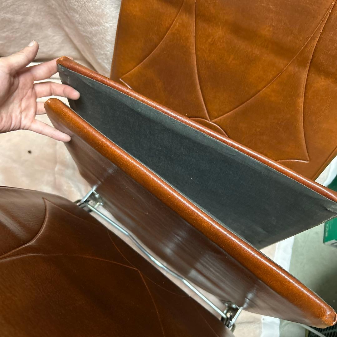 ③ 座椅子 椅子 折りたたみ 3段階 昭和 昭和レトロ 当時もの 2個セット