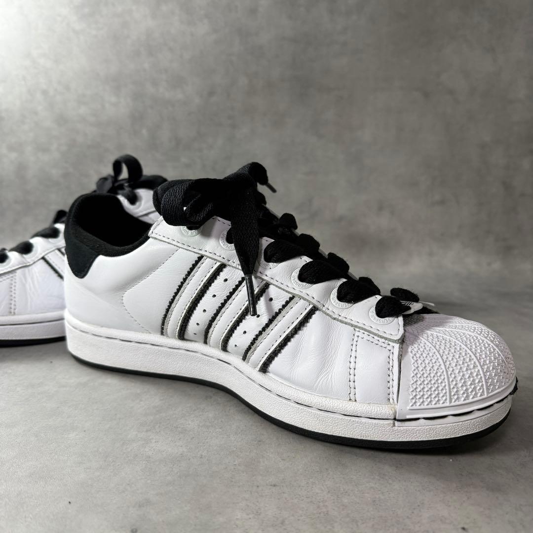 アディダス スーパースター II レザー ホワイト ブラック 26.5 人気