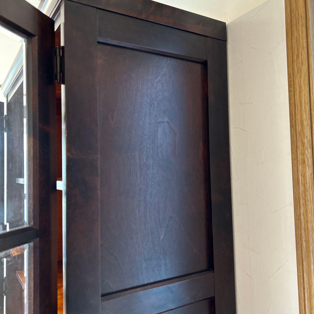 【モチコさんご購入】大塚家具　本棚　北海道民芸家具　ダークブラウンキャビネット