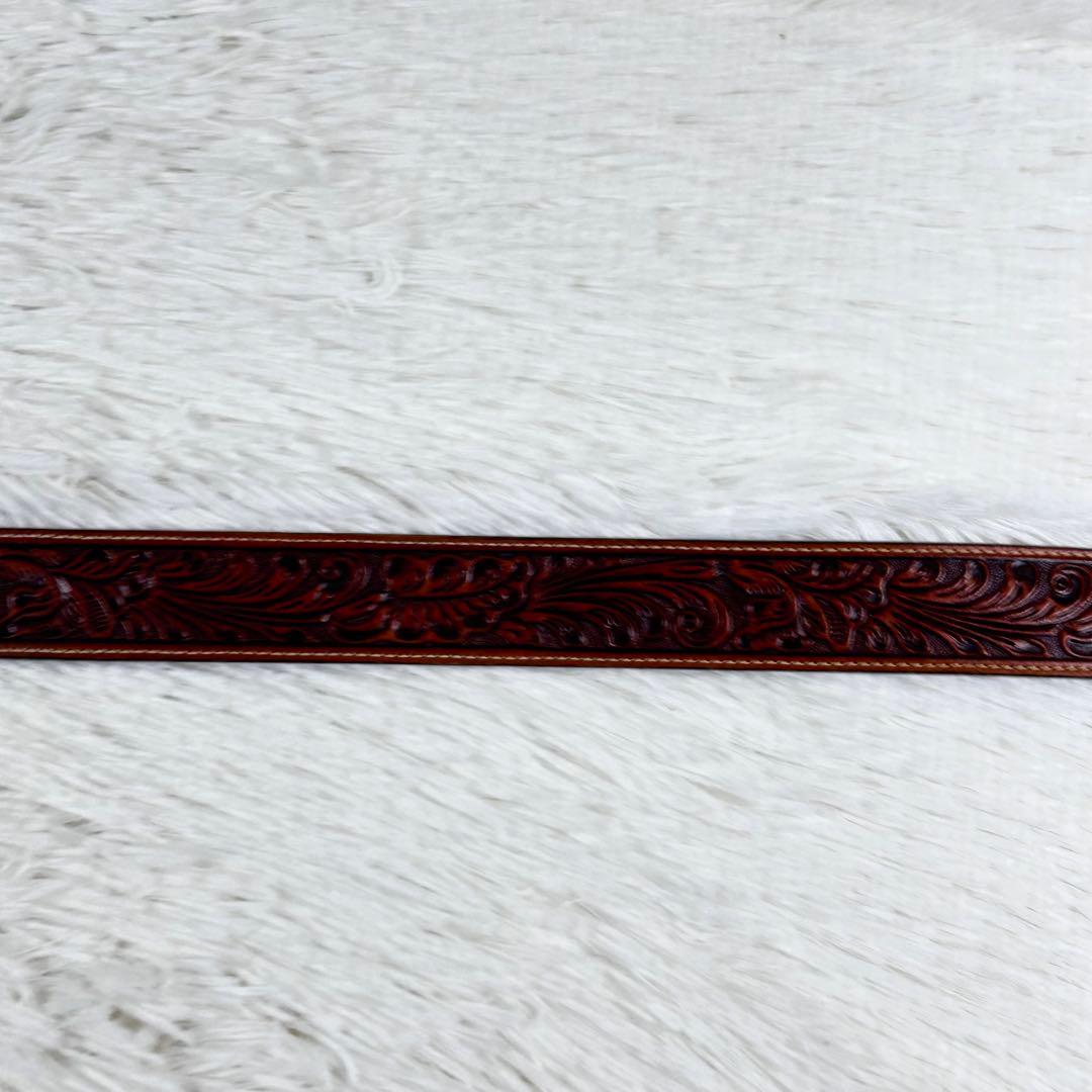 美品 トニーラマ 100周年 ウエスタンレザーベルト カービング USA製 38