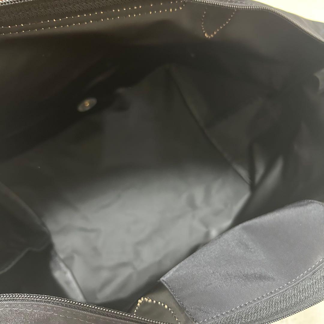 【極美品】ロンシャン ルプリアージュ M ブラック ブラウン ナイロン レザー