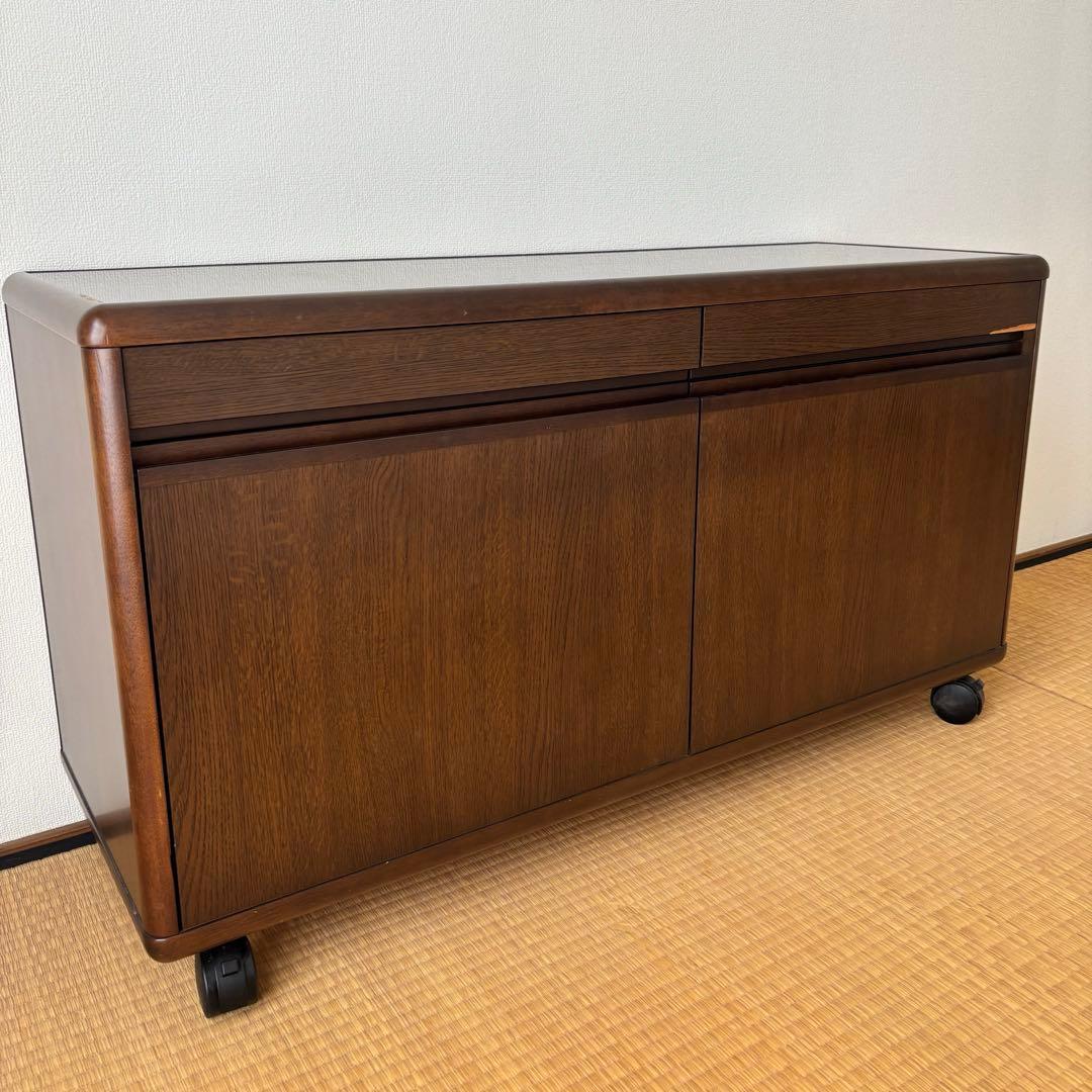 キャスター付き　木製　引出し　キャビネット