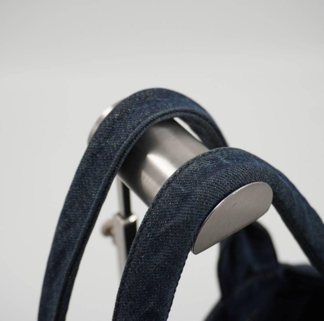 希少✨ギャラ付 プラダ　カナパ　ビジュー　スタッズ　Y2K　トートバック　デニム