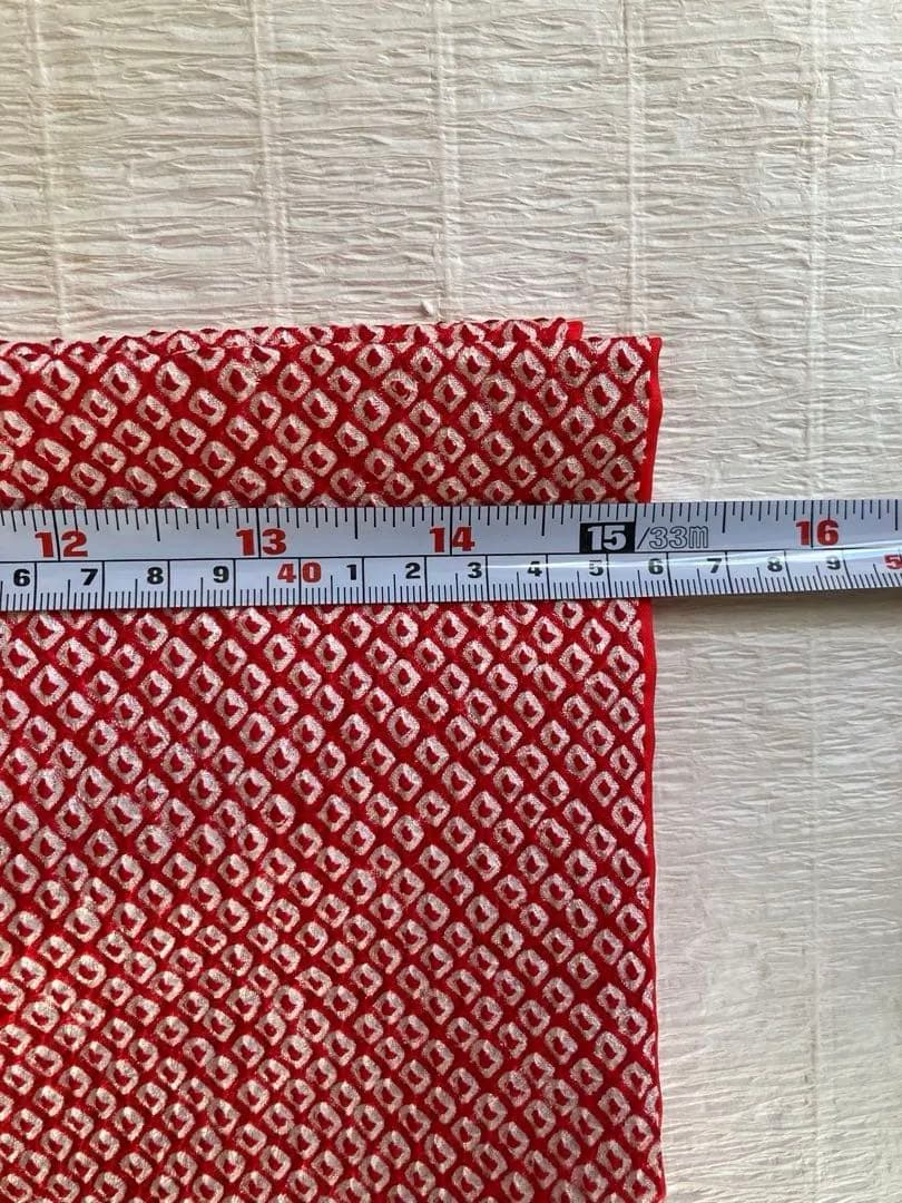 最高級　京都古川被布　おはりばこ髪飾り　総絞り着物　長襦袢　草履　足袋フルセット