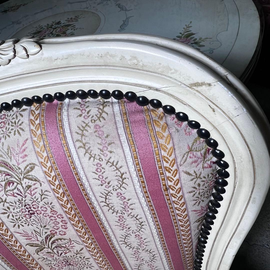 ロココ調 姫家具 丸型 ダイニングテーブル 椅子 2脚セット アンティーク 猫脚