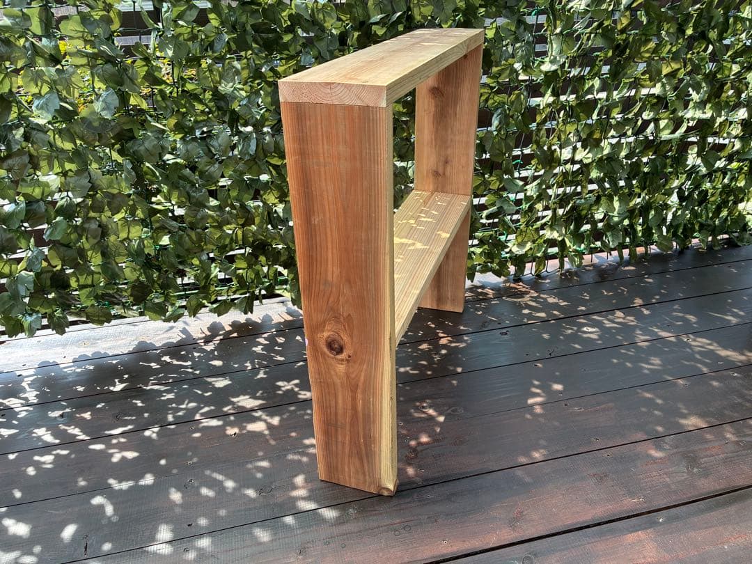 杉 無垢材 テーブル 幅約700mm 高さ約700mm 無塗装 オーダー製作品