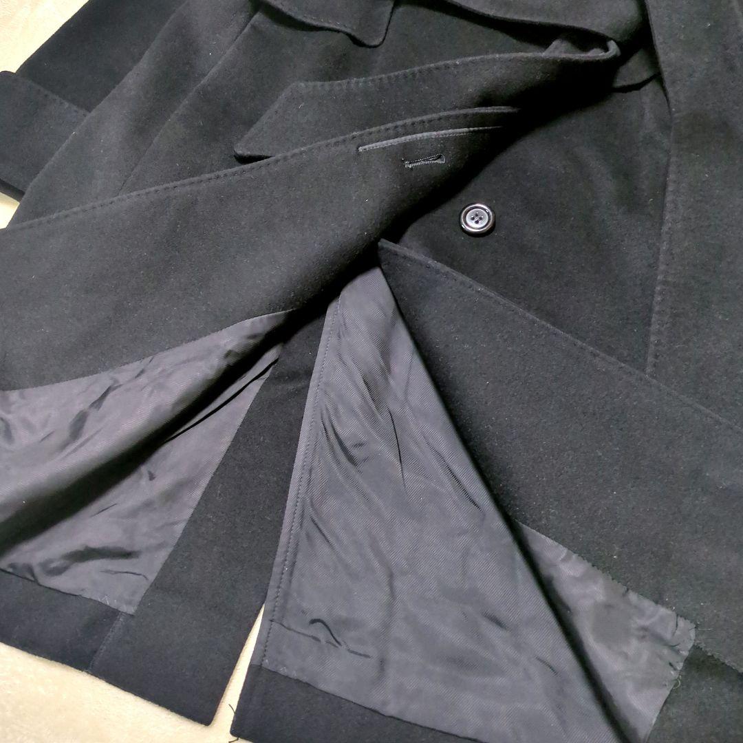 23区✨COLOMBO ウール カシミヤ ビーバー スタンドカラー コート 黒