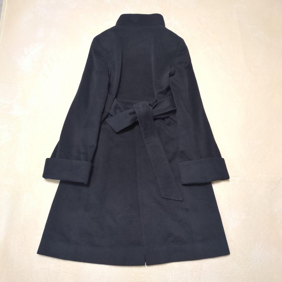 23区✨COLOMBO ウール カシミヤ ビーバー スタンドカラー コート 黒