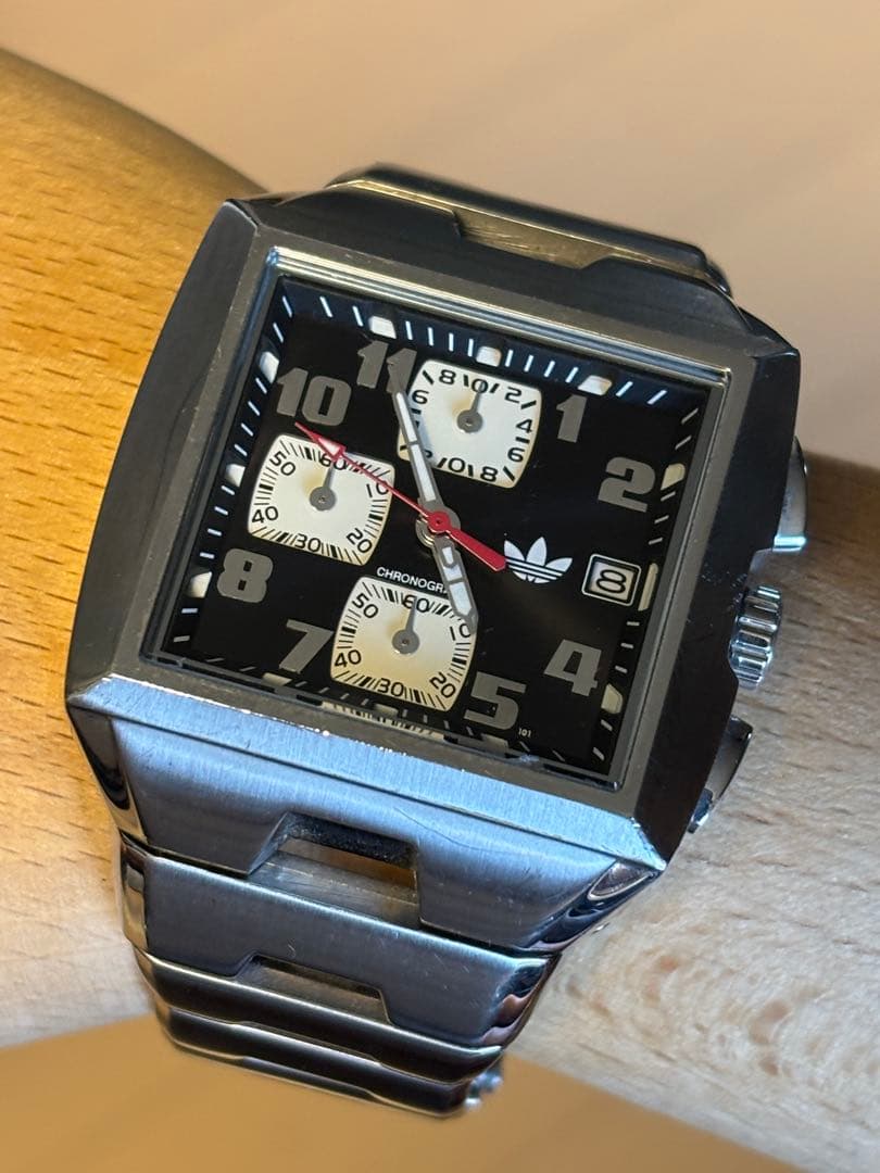 アディダス/時計/CS3500/ビンテージ/クロノグラフ/スクエア/オリジナルズ