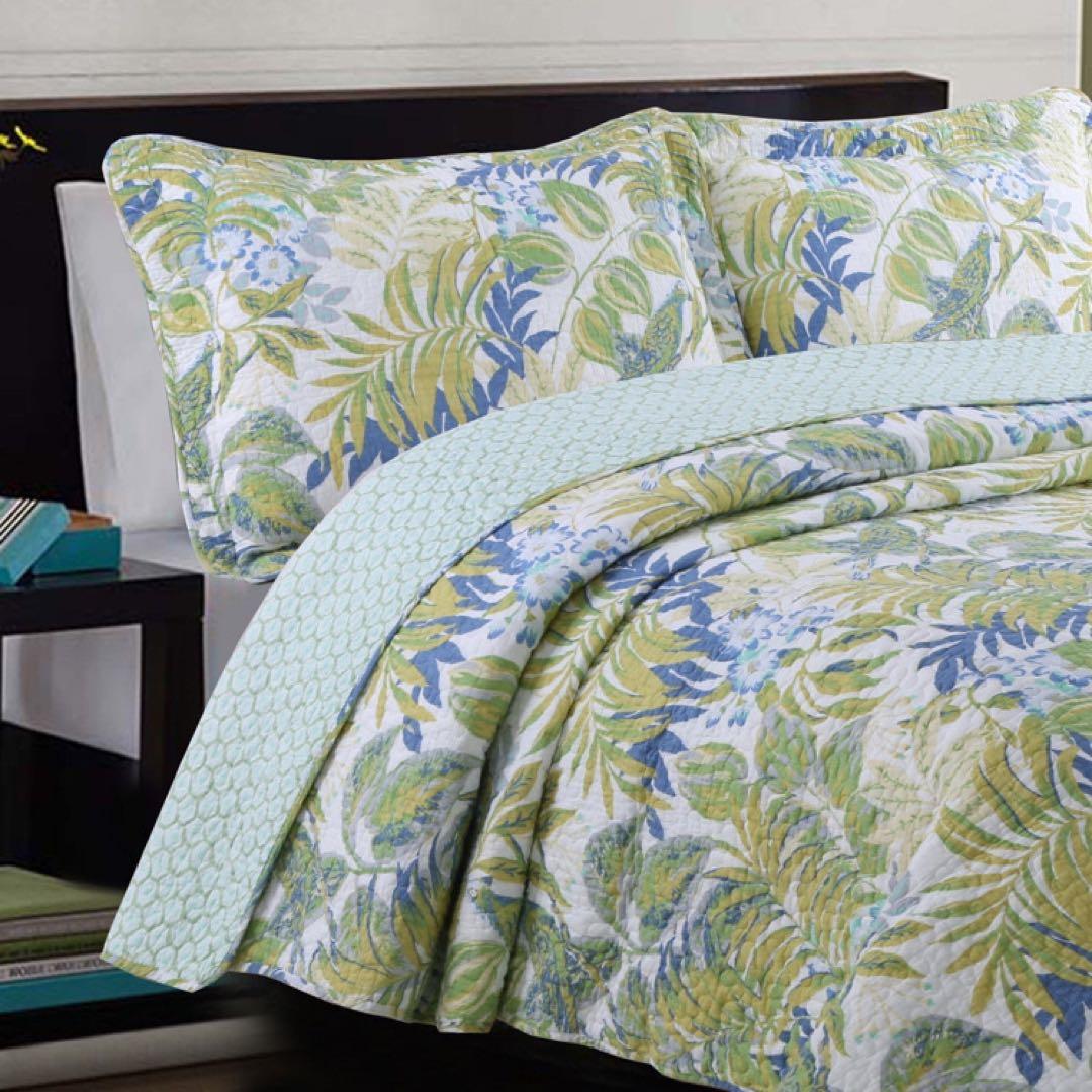 キルトベッドカバー3点セット綿マルチカバー キルティング 805