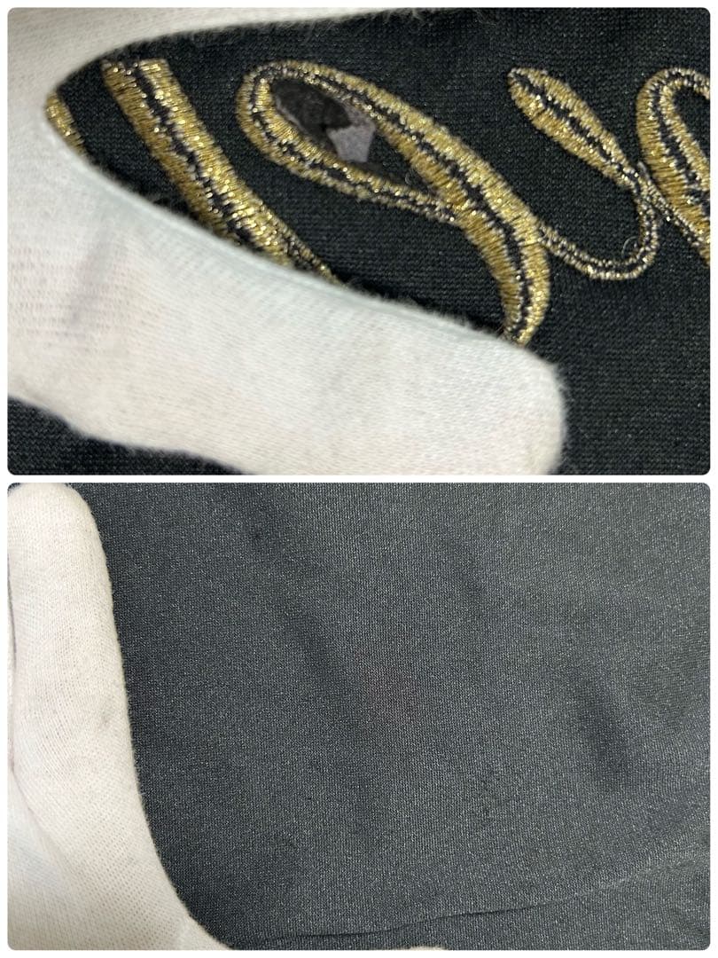 【美品】HYSTERIC GLAMOUR ベロアパーカー黒&金 刺繍 S